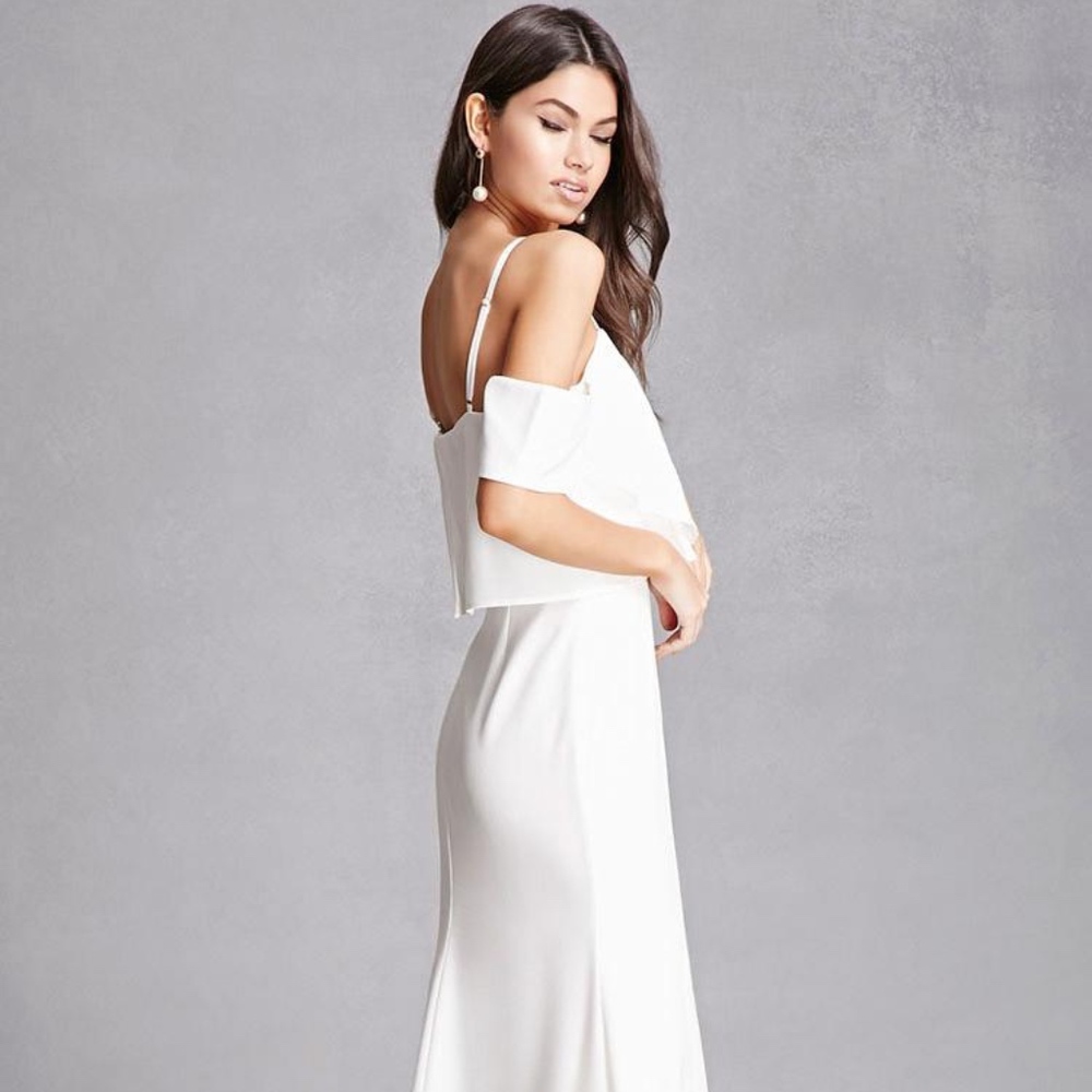 Forever 21 Open-Shoulder Maxi Dress Bride
